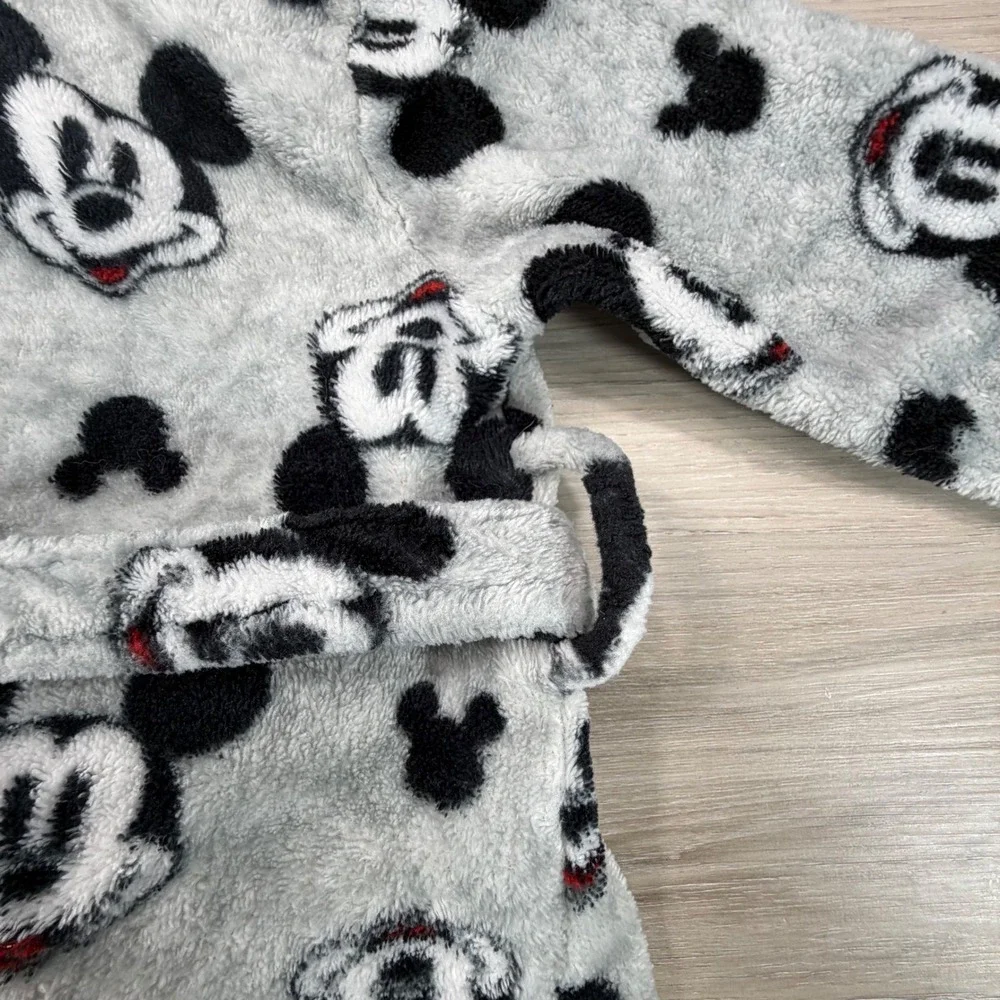 Kids‎ Disney Mickey Mouse Fleece Robe Pajamas Sleepwear Loungewear Size 2T/3T